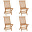 Jamarien 4 - Person Teak Patio Dining Set with Square Table