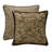 Highland Lodge Olive Jacquard Branches Motif Reversible 27x27 inch Euro Sham