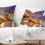 Coussin lombaire panoramique cityscape horizon of portland