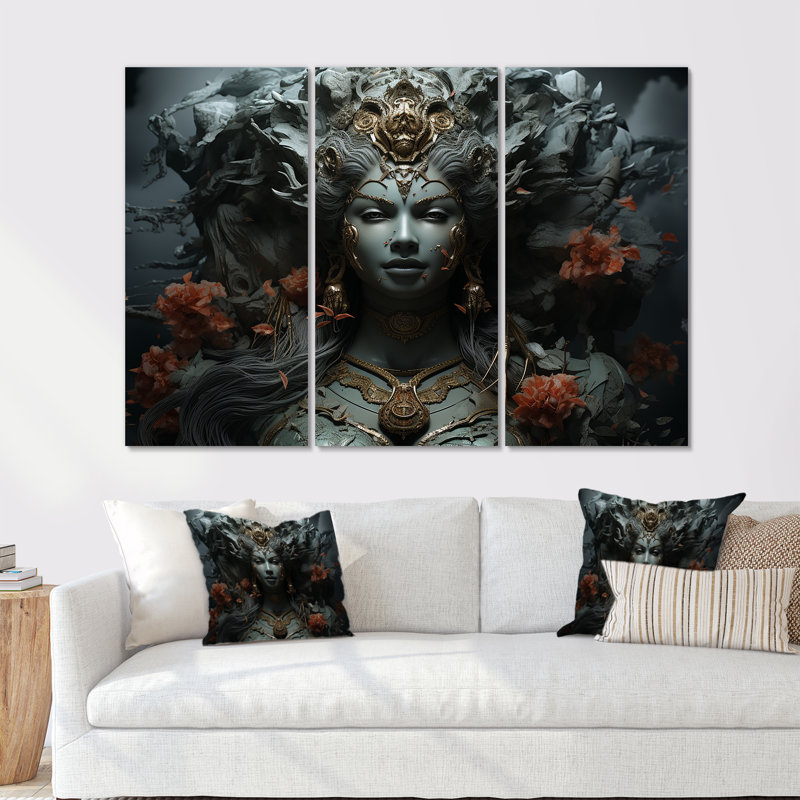«Hinduism Indras God II», ensemble d'art mural sur toile, H 28 po x l 36 po x P 1 po