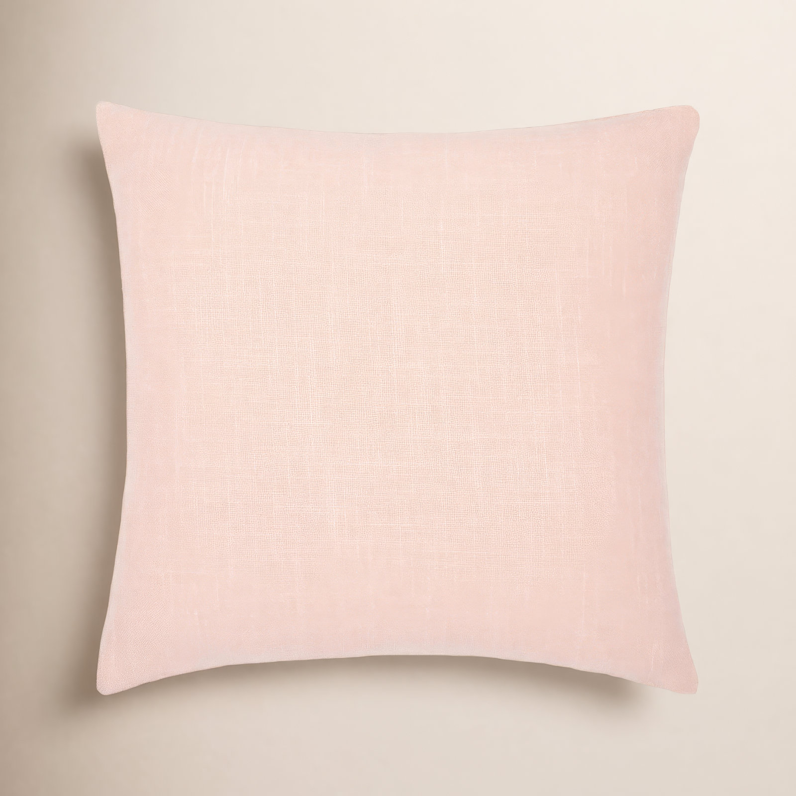 Gwyn Embroidered Cotton Pillow Cover, 22" x 22", Dusty Pink/Pale Blue/Mustard