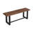 Solid Wood Bench With Metal Legs-853125509