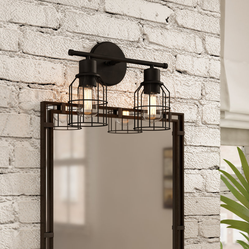2 - Light Dimmable Vanity Light, Oil Rubbed Bronze