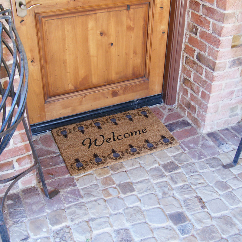 Pineapple Coir Outdoor Doormat, 18x30 Inches