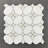 Water Jet 6" X 6" - Thassos White Marble And Mother Of Pearl Novelty Mosaic Wall & Floor Tile