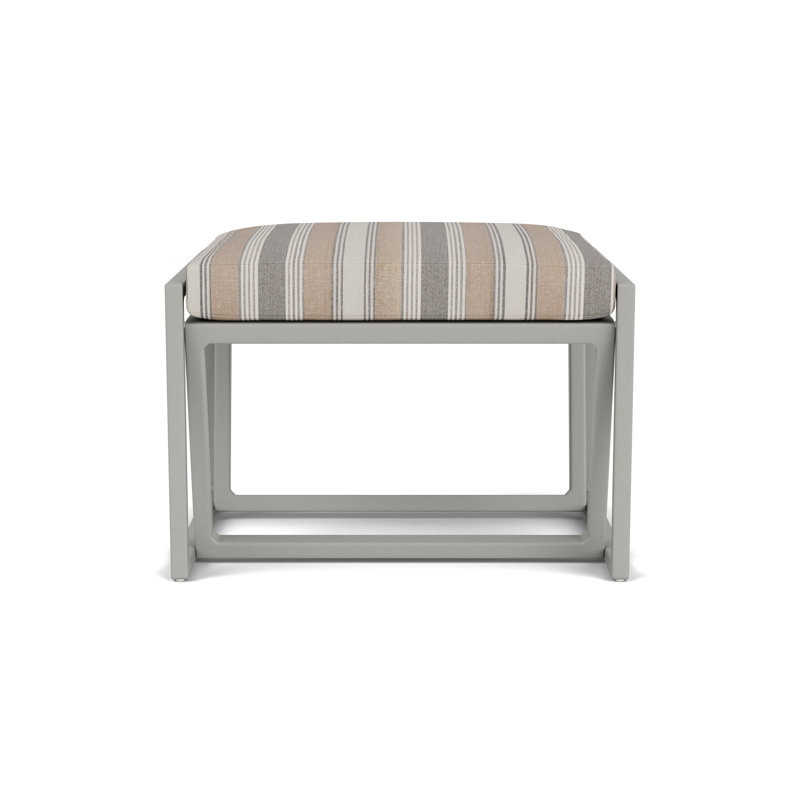 Summit Outdoor Ottoman, Platinum, Purveyor Pewter