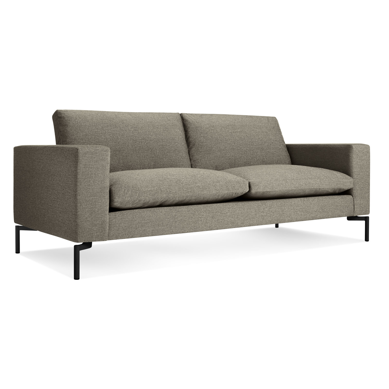 New Standard Upholstered Sofa, Black, Sanford Black Crossweave, 32" H x 78" W x 35" D