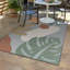 Tapis intérieur / extérieur bleu en polypropylène tissé à la machine Kiersten-98547185