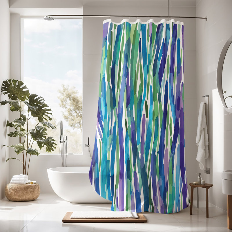 Abstract Shower Curtain, 72" H x 70" W