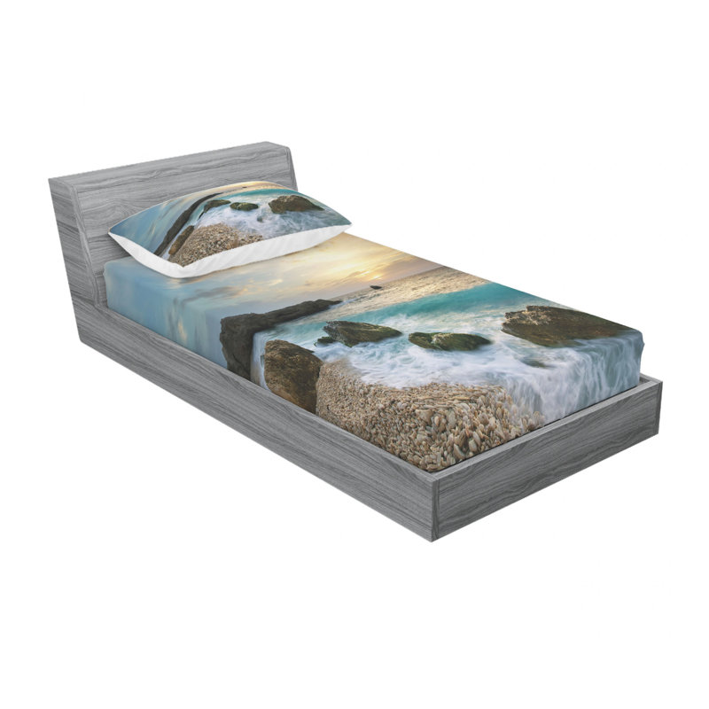 Microfiber Sheet Set, Queen Sheet Set with Fitted Sheet