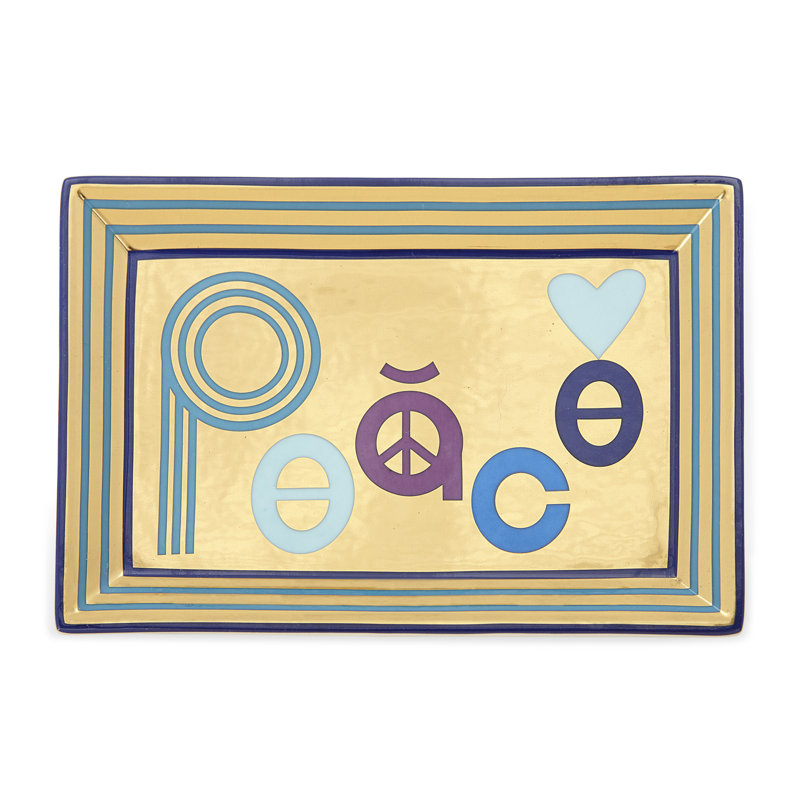 Peace Ceramic Decorative Tray