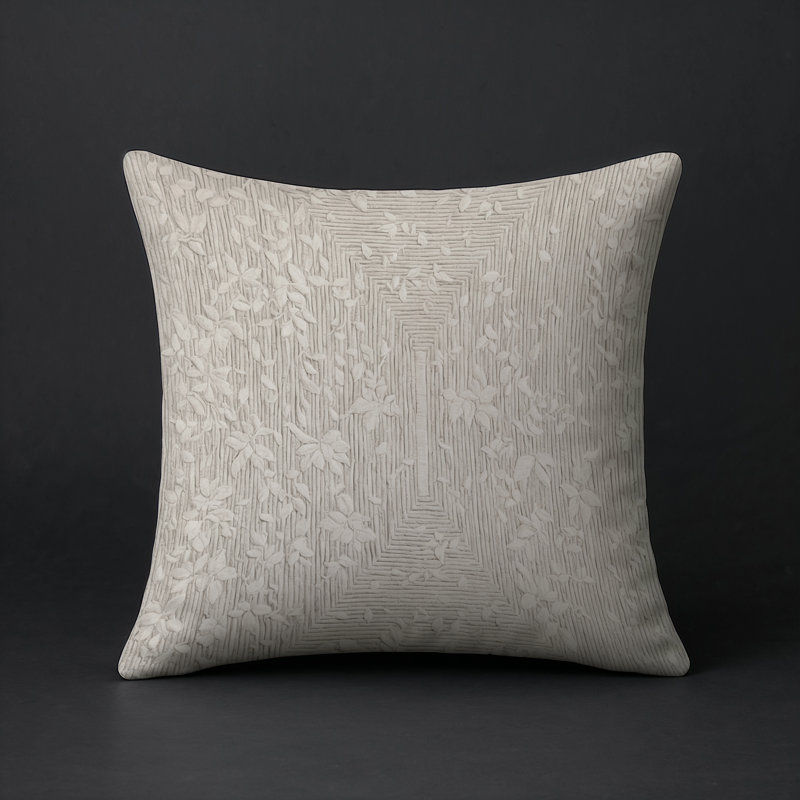 Coussin décoratif intérieur et extérieur Modern, Gris abstrait 85, Carré 18 po
