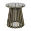 Table d'appoint d'extérieur en bois gris, d'une largeur de 15,78 po, facile à assembler, facile à assembler et idéale pour la cour arrière
