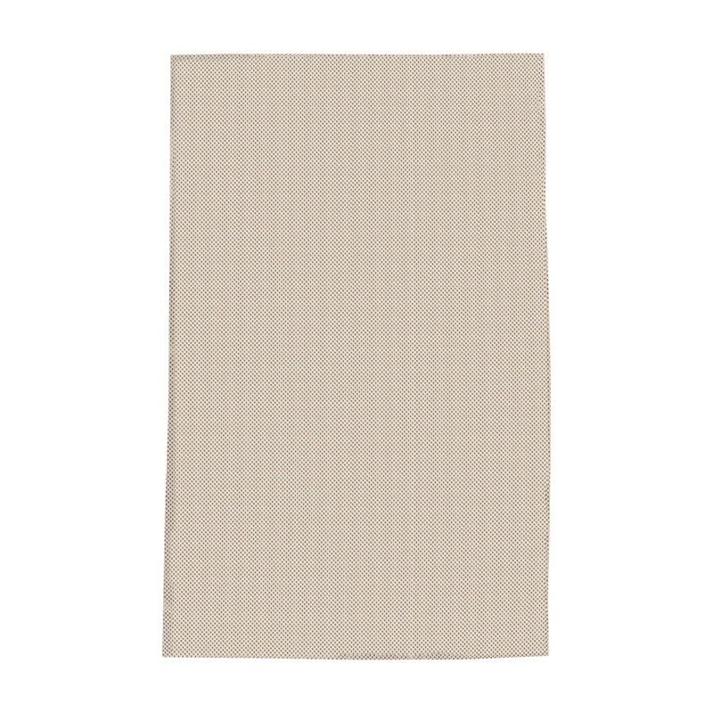 Sous-tapis en laine touffetée à la main Tetlin noir / ivoire, Rectangle 4 pi x 6 pi