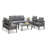 5-Piece Aluminum Patio Conversation Set,  7-Seat Outdoor Sofa