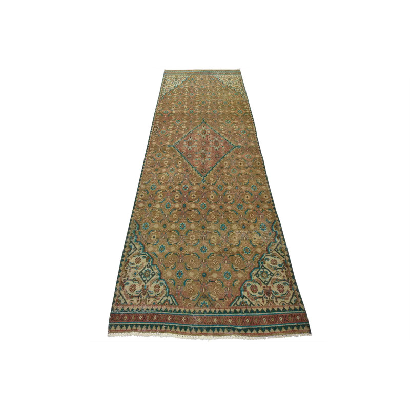 Tapis unique brun de 3 pi 7 po x 9 pi 7 po