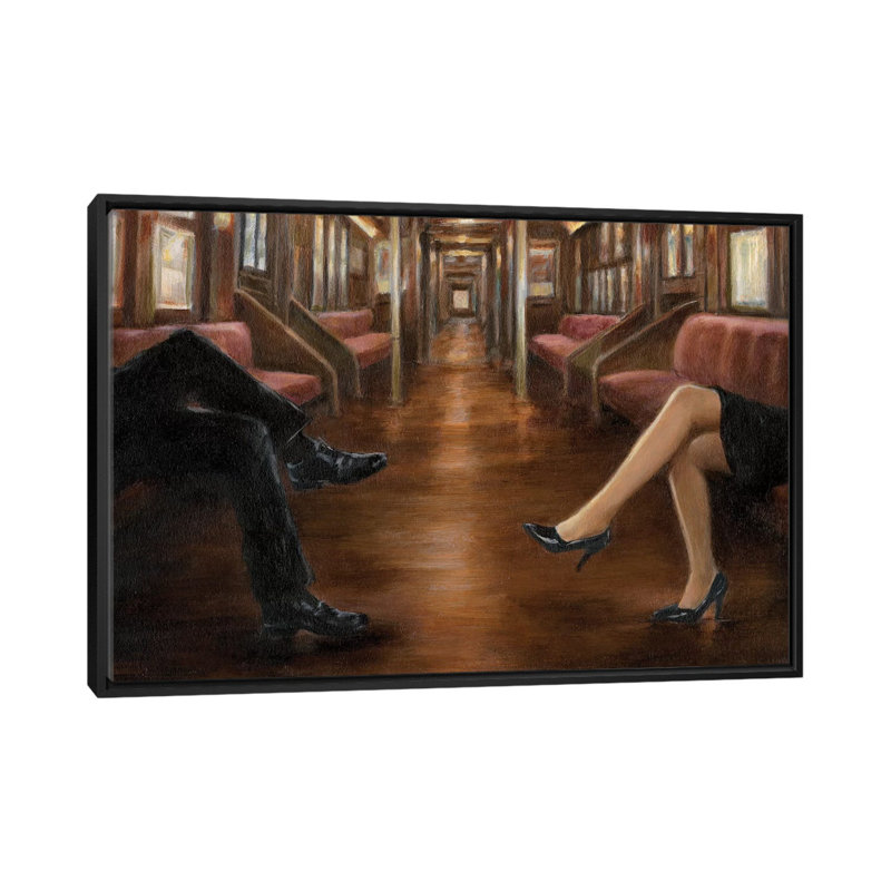 « last stop », impression sur toile, H 18 po x l 26 po x P 1,5 po, Toile avec cadre noir, Pas de tapis