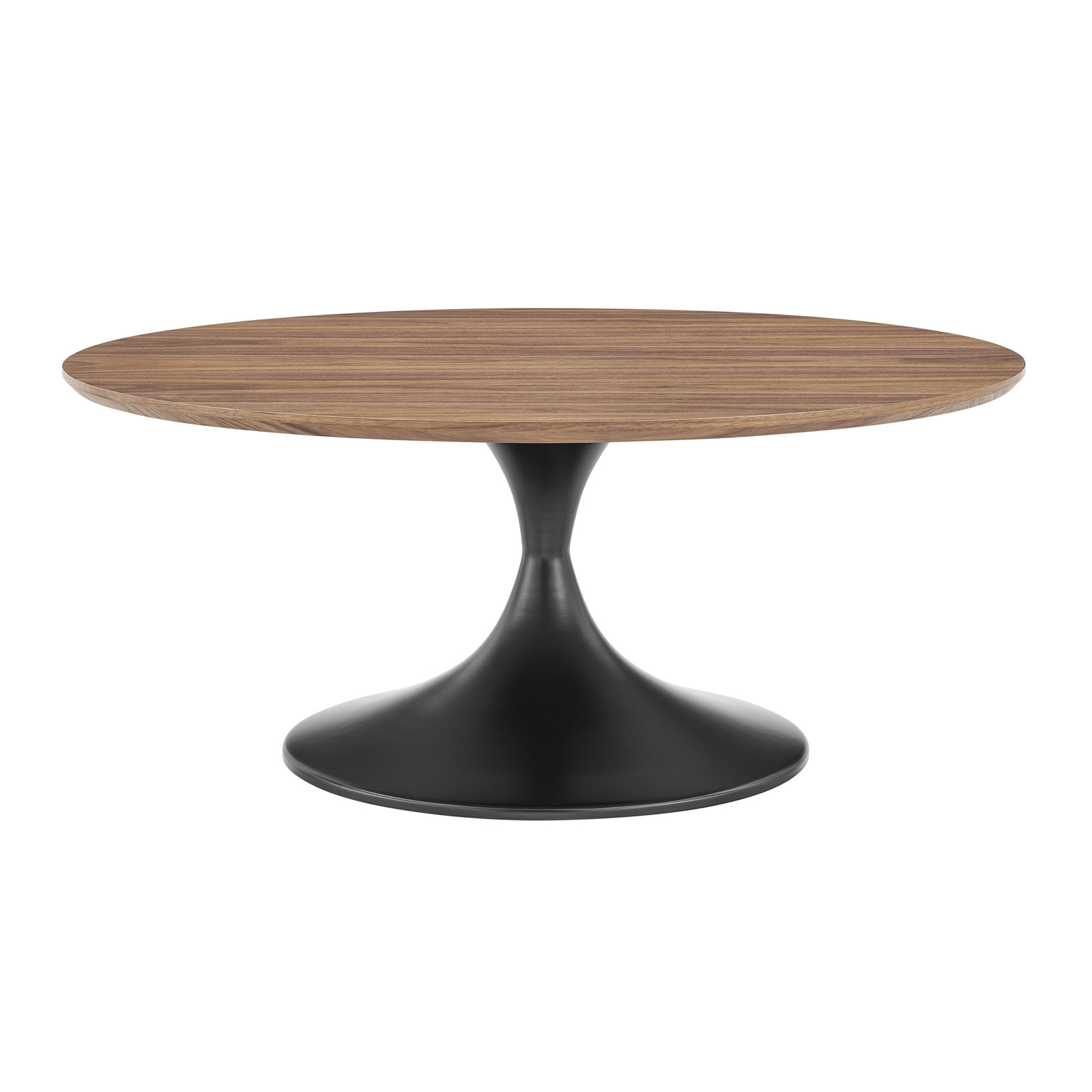 Flow Coffee Table, Dark Brown Wood/Black