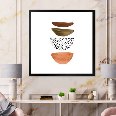 «Four Half Moon Geometrics», reproduction d'art moderne sur toile