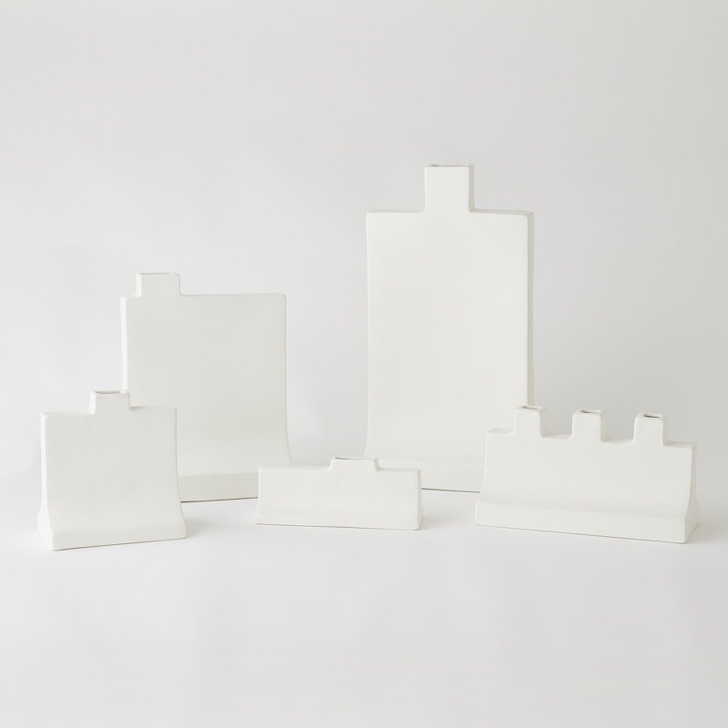 Icon Vase-Matte White, 23" H x 12" W x 7.75" D