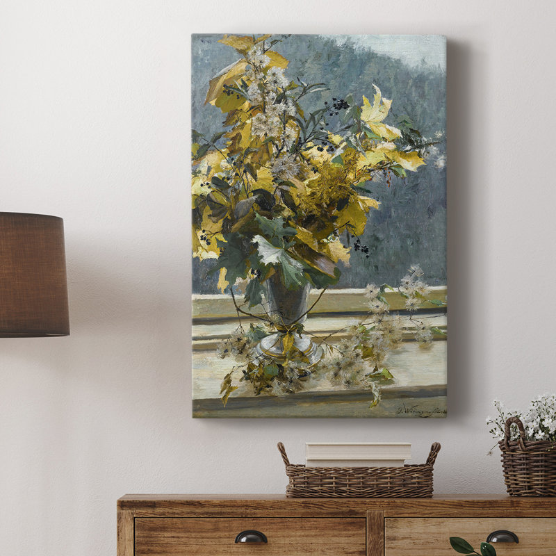 Motif floral rétro CCXLII - galerie Cavas, H 36 po x l 24 po