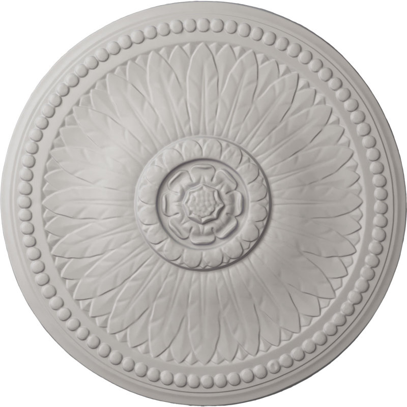 Endurathane Raymond Ceiling Medallion, 18"OD x 1 1/4"P (Fits Canopies up to 5 3/8"), Hand-Painted Burnished Mahogany Crackle Finish
