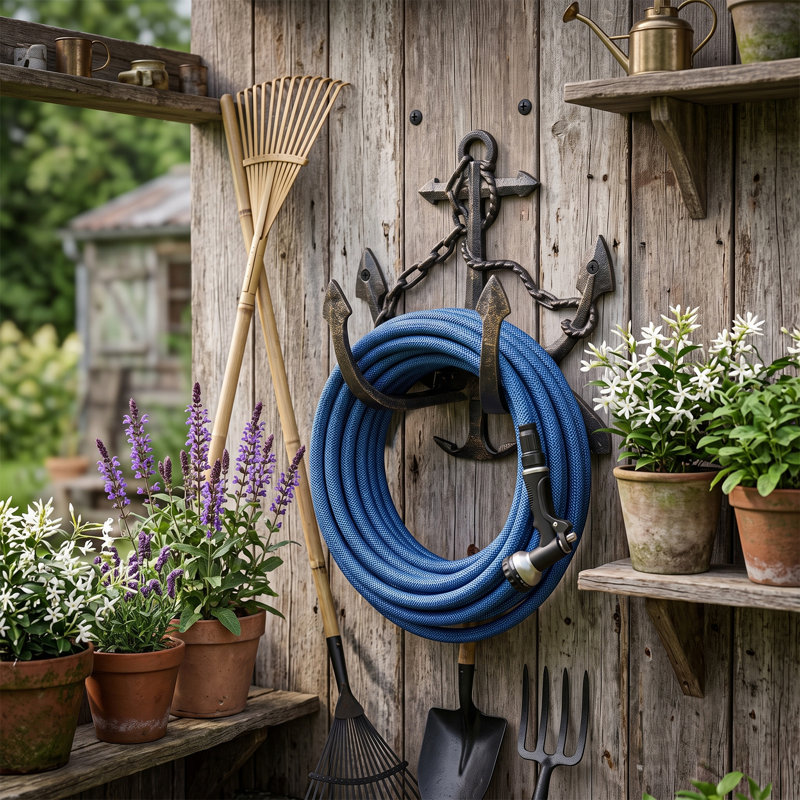 Iron Wall Mounted Garden Hose Holder