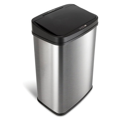 Steel Motion Sensor Trash Can - 13.2 Gallons
