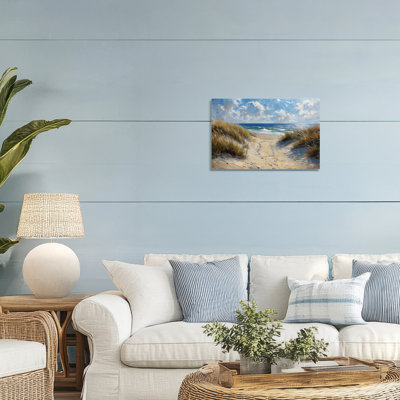 Voie maritime, empreintes de pas sur toile, design par LSR Creative Studio