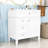 Contemporary Freestanding Single Bathroom Vanity Cabinet with Ceramic Sink and Ample Storage-134419449