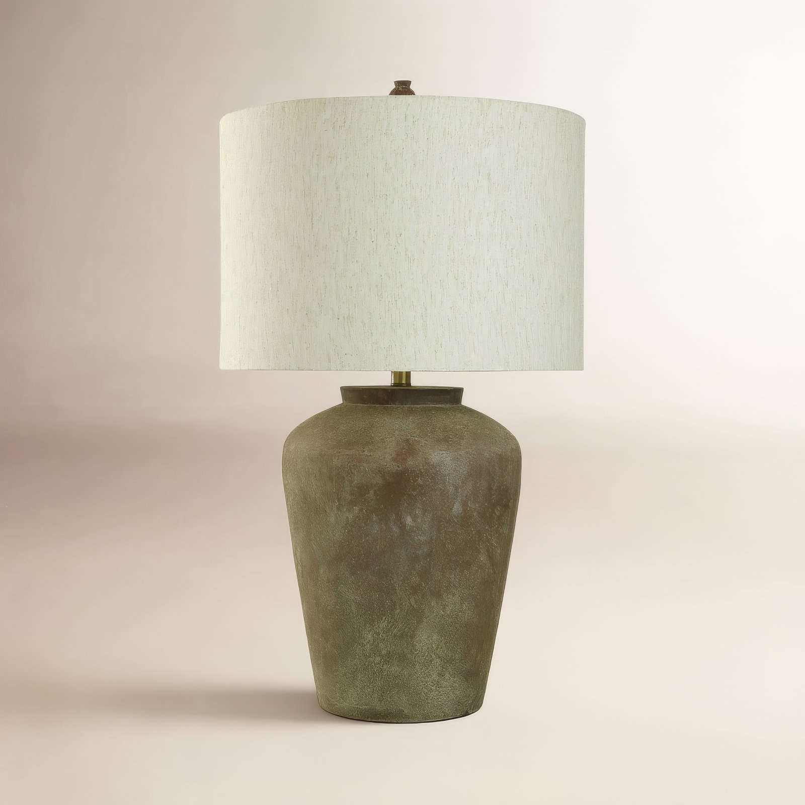 Daveney Concrete Table Lamp, Aged Brown, Beige