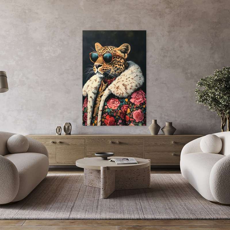 Cool Cat II, art contemporain, H 48 po x l 32 po