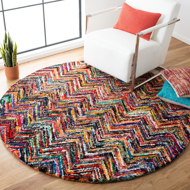 Tapis à chevrons performance Anaheim, Rond 8 pi