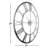 Terrones Tower Clock 1 Round Metal Wall Clock 28 Inches - Black-1108787793