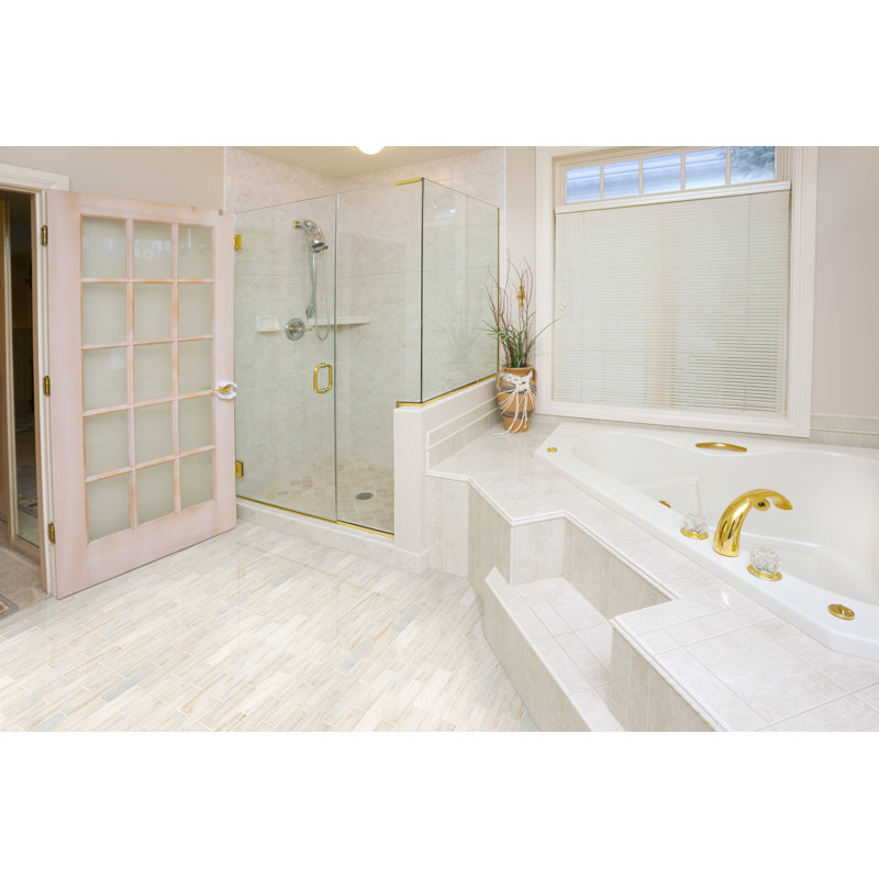 Auralie Subway 12 in. x 12 in. Polished Marble Mosaic Floor and Wall Tile
