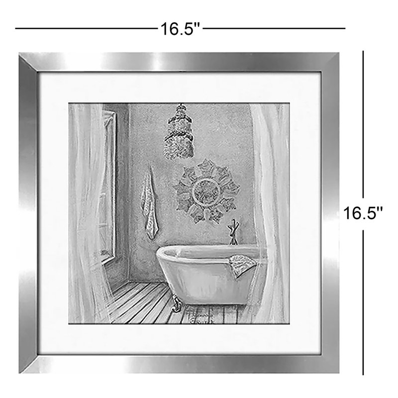 Crystal Bath' Print Under Glass
