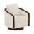 Dove Upholstered Swivel Accent Chair With Wood Base (Set Of 2)-649411751