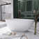 59 In. X 31 In. Solid Surface Freestanding Flatbottom Soaking Bathtub