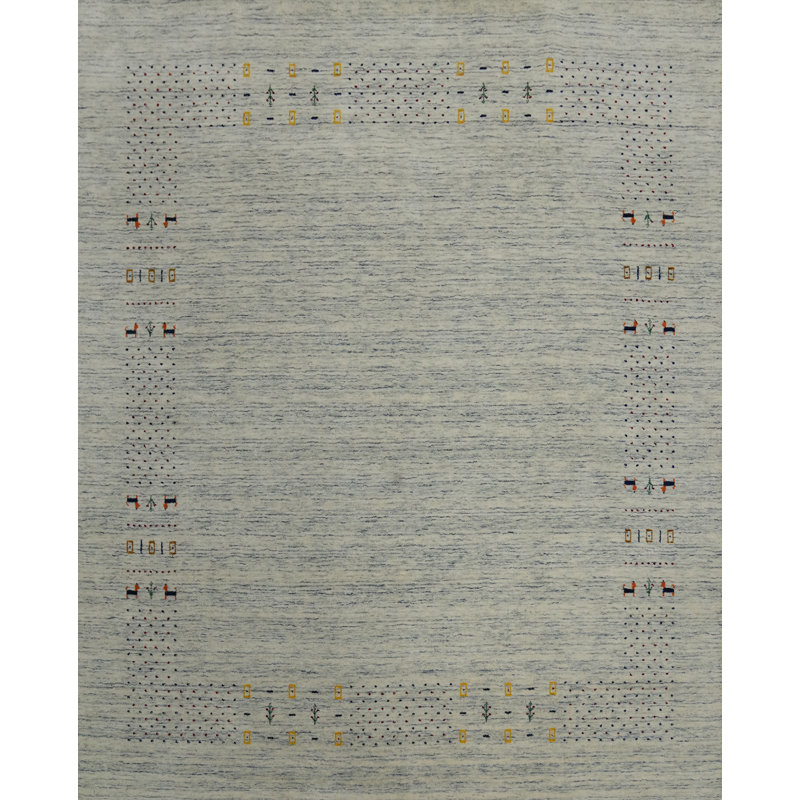 Tapis oriental tribal en laine 8x8