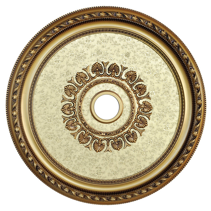 Médaillon rond de plafond, Or antique