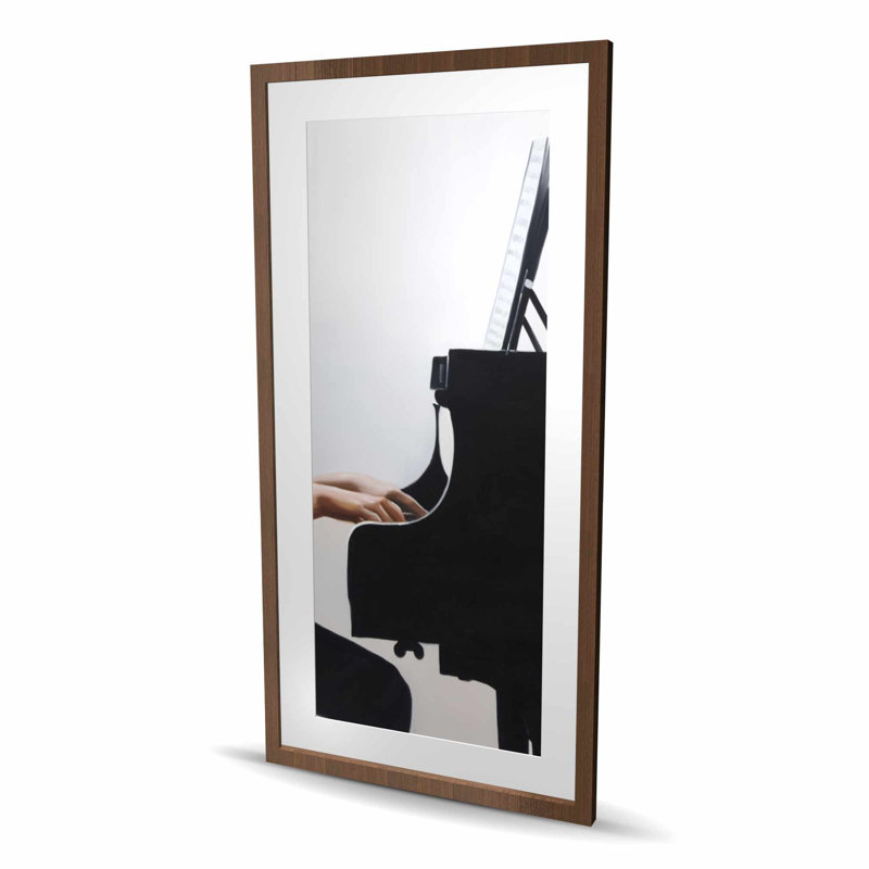 Melody - reproduction musicale matte encadrée pour la décoration intérieure, H 48 po x l 24 po, Brun