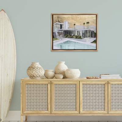 Cadre flottant chic pour piscine tropicale, design par Michael Willett