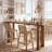 Vintage Solid Wood Pub Table with Wine Rack