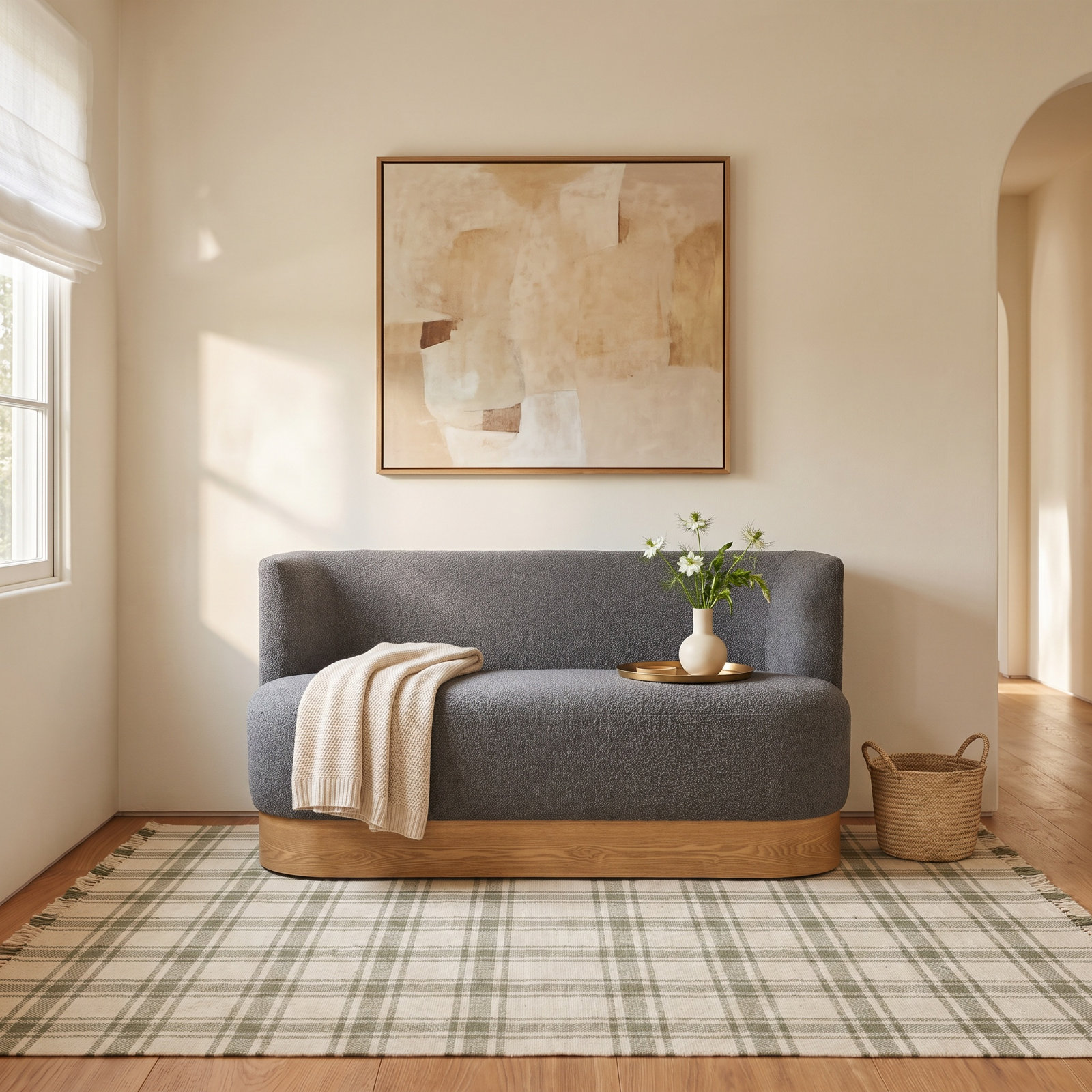 Kenta 60 " Bench, Charcoal