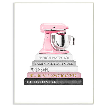 «Bookstack with Mixer», impression en rose