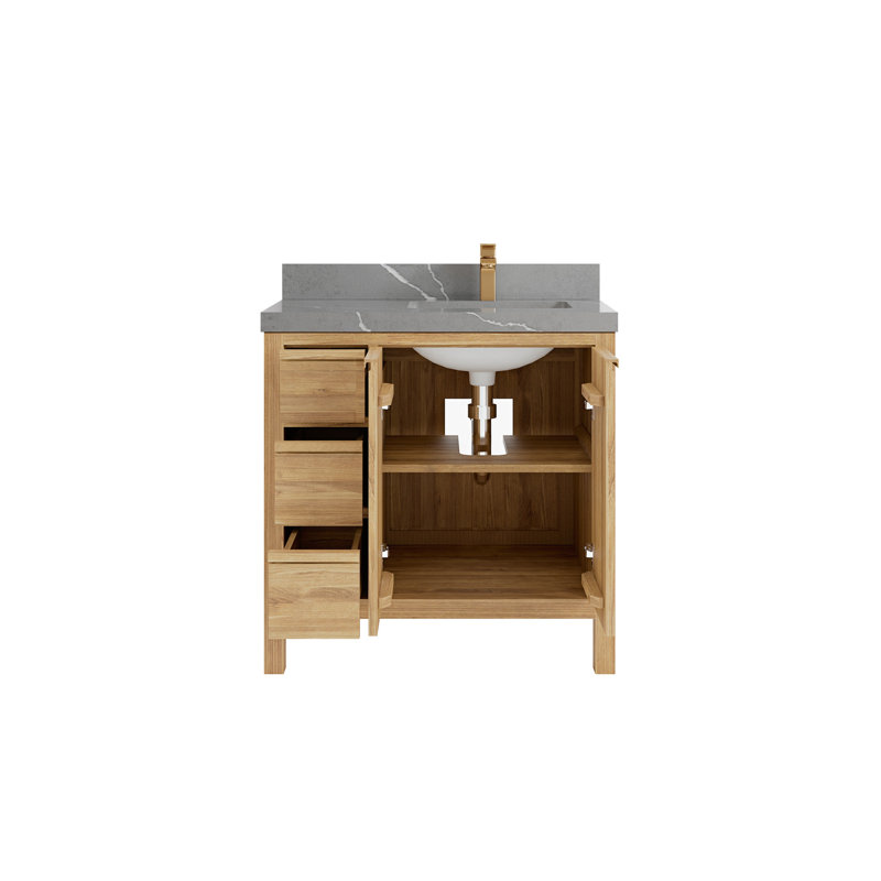 36'' Single Bathroom Vanity with Quartz Top