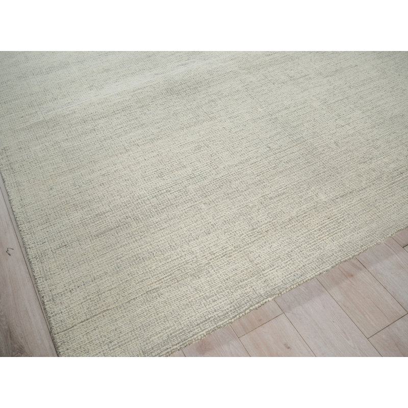 Elements Hand Tufted Wool Indoor Rug, Rectangle 2' x 3', Gray/Ivory