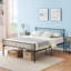 Lit plateforme en métal avec tête et pied de lit Sweet Heart, rangement sous le lit, aucun sommier nécessaire, meubles de chambre pour garçons et filles-1191739072-1191739074