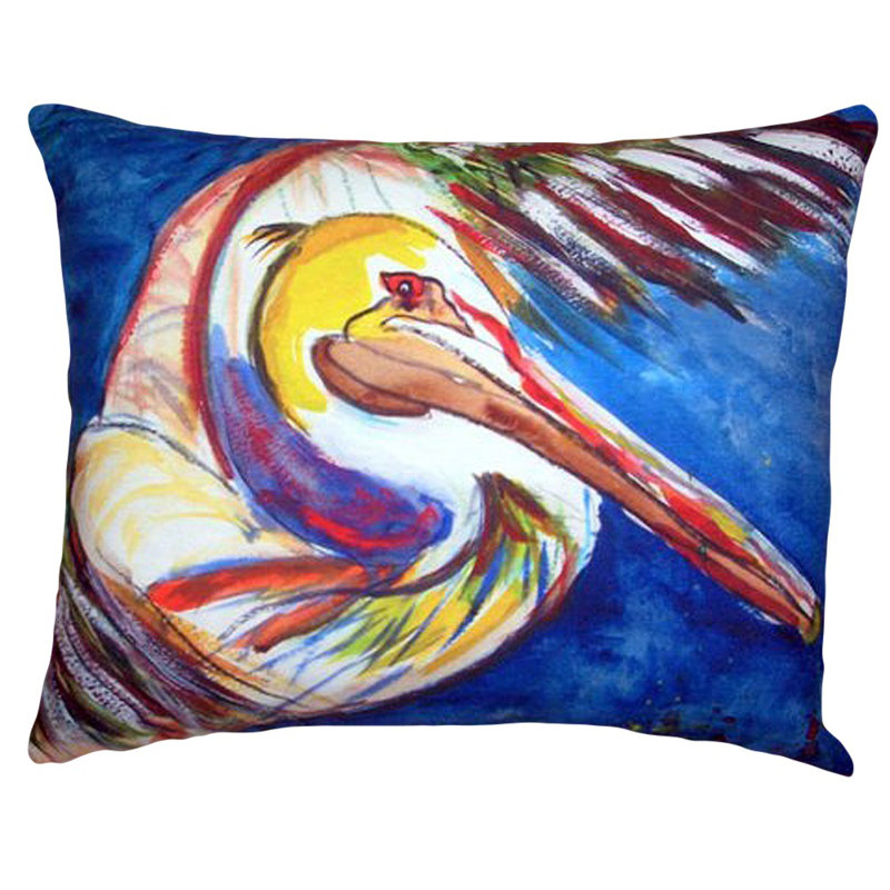 Pelican Outdoor Reversible Throw Pillow