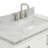 37'' Single Bathroom Vanity with Carrara Marble Top-93359248
